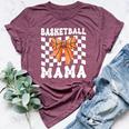 Basketball Mama Coquette Bow Game Day Sports Lover Mom Bella Canvas T-shirt Heather Maroon