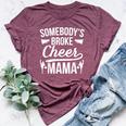 Broke Cheer Mama Cheer Mom Of A Cheerleader Mother Bella Canvas T-shirt Heather Maroon