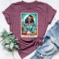 Cool Mama Club Tarot Card Skeleton Halloween Bella Canvas T-shirt Heather Maroon