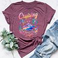 Cruising Side By Side Husband Wife Love Cruise Couple Cruise Bella Canvas T-shirt Heather Maroon