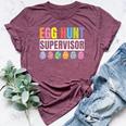 Egg Hunt Supervisor Mom Dad Egg Hunting Squad Girls Boys Bella Canvas T-shirt Heather Maroon