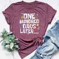 100 Days Of School Matching Studen And Teacher Bella Canvas T-shirt Heather Maroon
