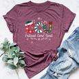 Ccu Nurse Christmas Critical Care Unit Xmas Girl Nurse Bella Canvas T-shirt Heather Maroon
