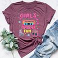 Girls Just Wanna Have Fun 80S Classic Retro Vibe Celebration Bella Canvas T-shirt Heather Maroon