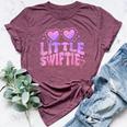 Groovy Pink Little Taylor First Name Personalized Birthday Bella Canvas T-shirt Heather Maroon