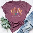 Idaho Teacher Everyone Is Welcome Here Inclusion & Equality Bella Canvas T-shirt Heather Maroon