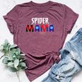 Matching Family Spider Web Mama Mother's Day Birthday Boy Bella Canvas T-shirt Heather Maroon
