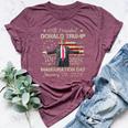 President Donald Trump Inauguration Day 2025 American Flag Bella Canvas T-shirt Heather Maroon