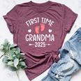 Promoted To Grandma 2025 Grandma Est 2025 Bella Canvas T-shirt Heather Maroon