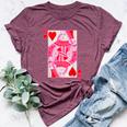 Queen Of Hearts Vintage Retro Bella Canvas T-shirt Heather Maroon