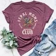 Retro Feral Moms Social Club Sarcastic Saying Mothers Bella Canvas T-shirt Heather Maroon