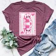 Valentine's Day Queen Of Hearts Cute Pink Dolly Valentine Bella Canvas T-shirt Heather Maroon Valentine's Day Queen Of Hearts Cute Pink Dolly Valentine Bella Canvas T-shirt Heather Maroon