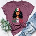 Viva Mexico Mexican Girl Independence Day Mexican Flag Women Bella Canvas T-shirt Heather Maroon