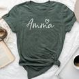 Amma For Grandma Heart Mother's Day Amma Bella Canvas T-shirt Heather Forest
