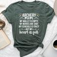Archery Mom My Heart Is Full Archery Mother Of An Archer Mom Bella Canvas T-shirt Heather Forest