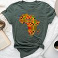 Cool Africa Map Kente Cloth For African Lover Bella Canvas T-shirt Heather Forest