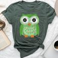 Large Green Owl For Any Owl Fan Vintage Owls Bella Canvas T-shirt Heather Forest