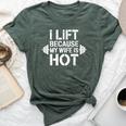 I Lift Because My Wife Is Hot Gym Lover Fitness Bella Canvas T-shirt Heather Forest