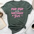 Pop-Pop Of The Birthday Pink Girl Matching Family Bella Canvas T-shirt Heather Forest