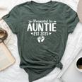 Promoted To Auntie Est 2025 Soon To Be New Aunt Baby Reveal Bella Canvas T-shirt Heather Forest