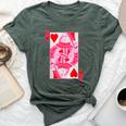 Queen Of Hearts Vintage Retro Bella Canvas T-shirt Heather Forest