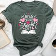 Read Your Heart Out Cute For Teacher Love Reading Book Bella Canvas T-shirt Heather Forest