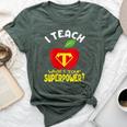 I Teach What's Your Superpower Superhero Teacher Women's Heather T-Shirt Heather Forest