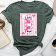 Valentine's Day Queen Of Hearts Cute Pink Dolly Valentine Bella Canvas T-shirt Heather Forest Valentine's Day Queen Of Hearts Cute Pink Dolly Valentine Bella Canvas T-shirt Heather Forest