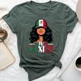 Viva Mexico Mexican Girl Independence Day Mexican Flag Women Bella Canvas T-shirt Heather Forest