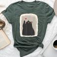 Japanese Anime Cute Cat Heart Kawaii Black Cat Heart Girls Bella Canvas T-shirt Heather Mauve