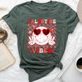 Retro Groovy Valentines Day Girl Valentine Vibes Bella Canvas T-shirt Heather Mauve