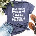 Broke Cheer Mama Cheer Mom Of A Cheerleader Mother Bella Canvas T-shirt Heather Forest