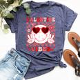 Retro Groovy Valentines Day Girl Valentine Vibes Bella Canvas T-shirt Heather Forest