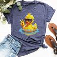 Retro Groovy Yellow Rubber Duck Peace Duck Lovers Bella Canvas T-shirt Heather Forest