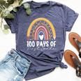 100Th Day Of First Grade 100 Days Of 1St Grade Cool Rainbow Bella Canvas T-shirt Heather Navy