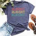 Alright Retro 70'S Distressed Vintage Classic Seventies Bella Canvas T-shirt Heather Navy