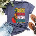 Black History For Black Queen Afro Queen Bella Canvas T-shirt Heather Navy