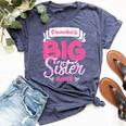 Only Child Big Sister 2025 Cute Promoted To Big Sister 2025 Bella Canvas T-shirt Heather Navy