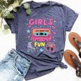 Girls Just Wanna Have Fun 80S Classic Retro Vibe Celebration Bella Canvas T-shirt Heather Navy