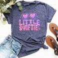 Groovy Pink Little Taylor First Name Personalized Birthday Bella Canvas T-shirt Heather Navy