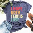 I Hope Both Teams Lose American Football For Women Bella Canvas T-shirt Heather Navy I Hope Both Teams Lose American Football For Women Bella Canvas T-shirt Heather Navy