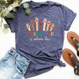 Idaho Teacher Everyone Is Welcome Here Inclusion & Equality Bella Canvas T-shirt Heather Navy