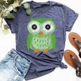 Large Green Owl For Any Owl Fan Vintage Owls Bella Canvas T-shirt Heather Navy