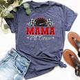 Pit Crew Race Car Racing Mama Family Birthday Party Bella Canvas T-shirt Heather Navy