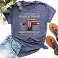 President Donald Trump Inauguration Day 2025 American Flag Bella Canvas T-shirt Heather Navy