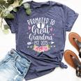 Promoted To Great Grandma Est 2025 First Time New Grandma Bella Canvas T-shirt Heather Navy