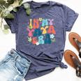 Retro Groovy In My Yaya Era Happy Mother's Day Bella Canvas T-shirt Heather Navy