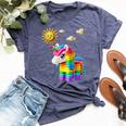 Unicorn Lover Master Builder Bricks Blocks Play Toys Girls Bella Canvas T-shirt Heather Navy