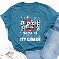 101 Days 1St Grade Dog 100 Days School 100Th Day Students Bella Canvas T-shirt Heather Deep Teal