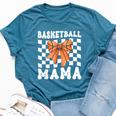 Basketball Mama Coquette Bow Game Day Sports Lover Mom Bella Canvas T-shirt Heather Deep Teal